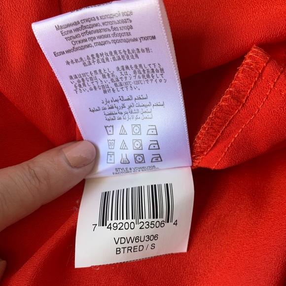 BCBGeneration Red Wrap V-Neck Skater Dress - Picture 6 of 11